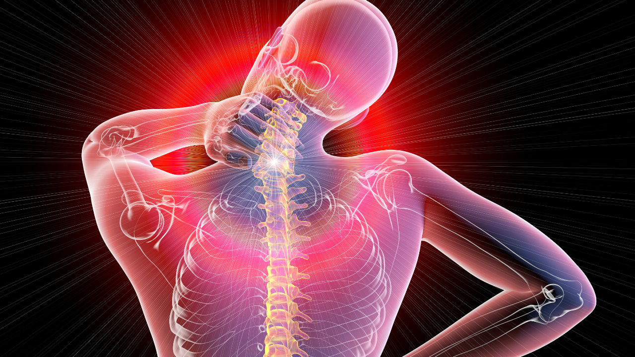 Neck pain, illustration. Image Credit: Adobe Stock Images/Dr_Microbe