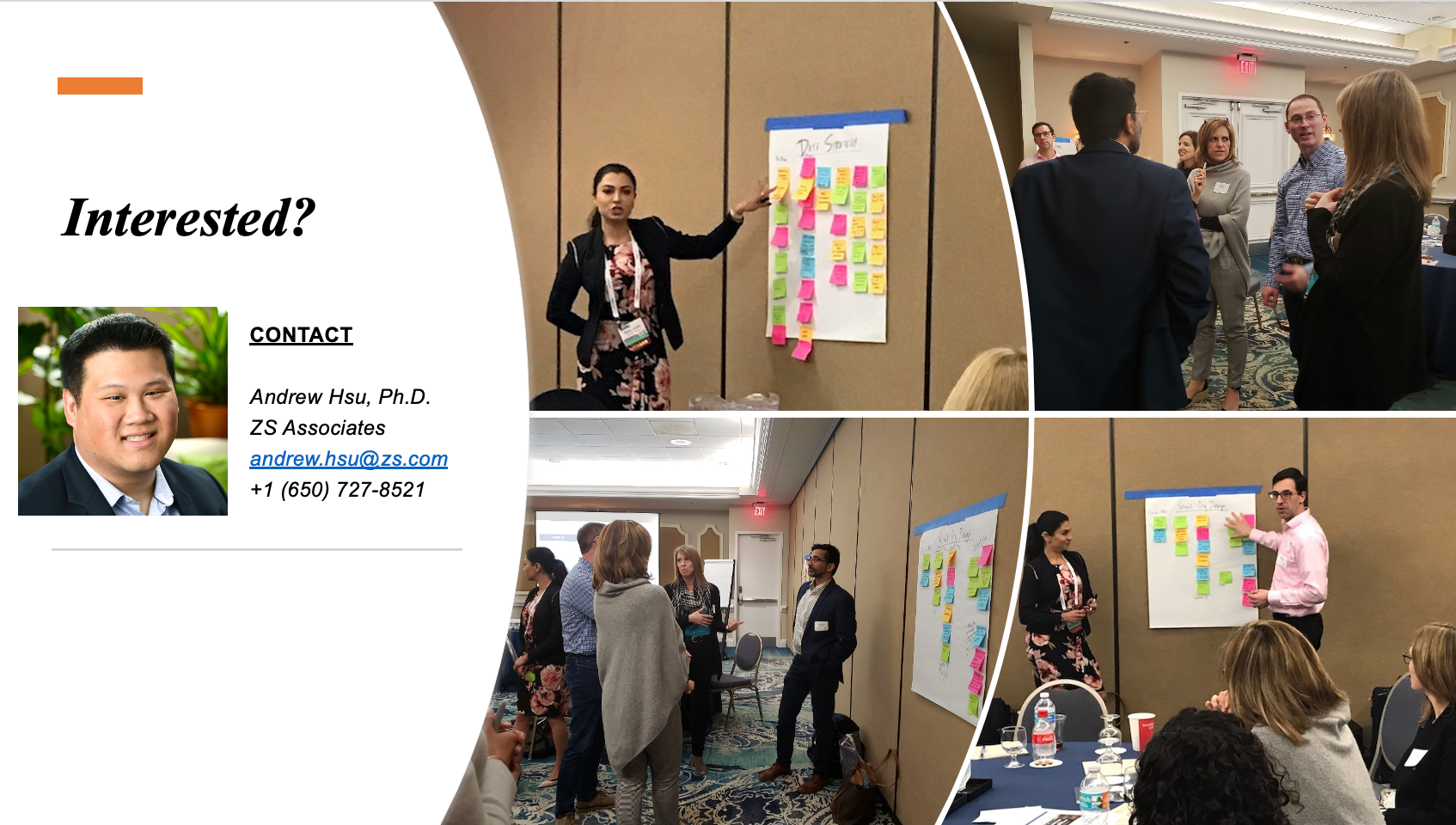 Figure 4: ZS’s Clinical Trial Feasibility Consortium at the last in-person conference at SCOPE in Orlando, FL in February 2020. Interested Feasibility leaders can contact Andrew Hsu for information on how to join!
